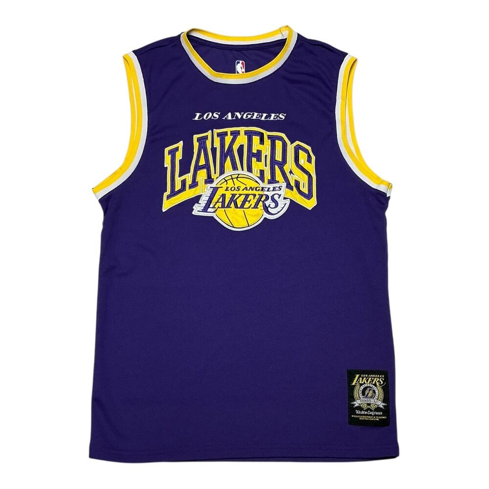 Los Angeles LA Lakers Western Conference Jersey NBA Purple Gold Small